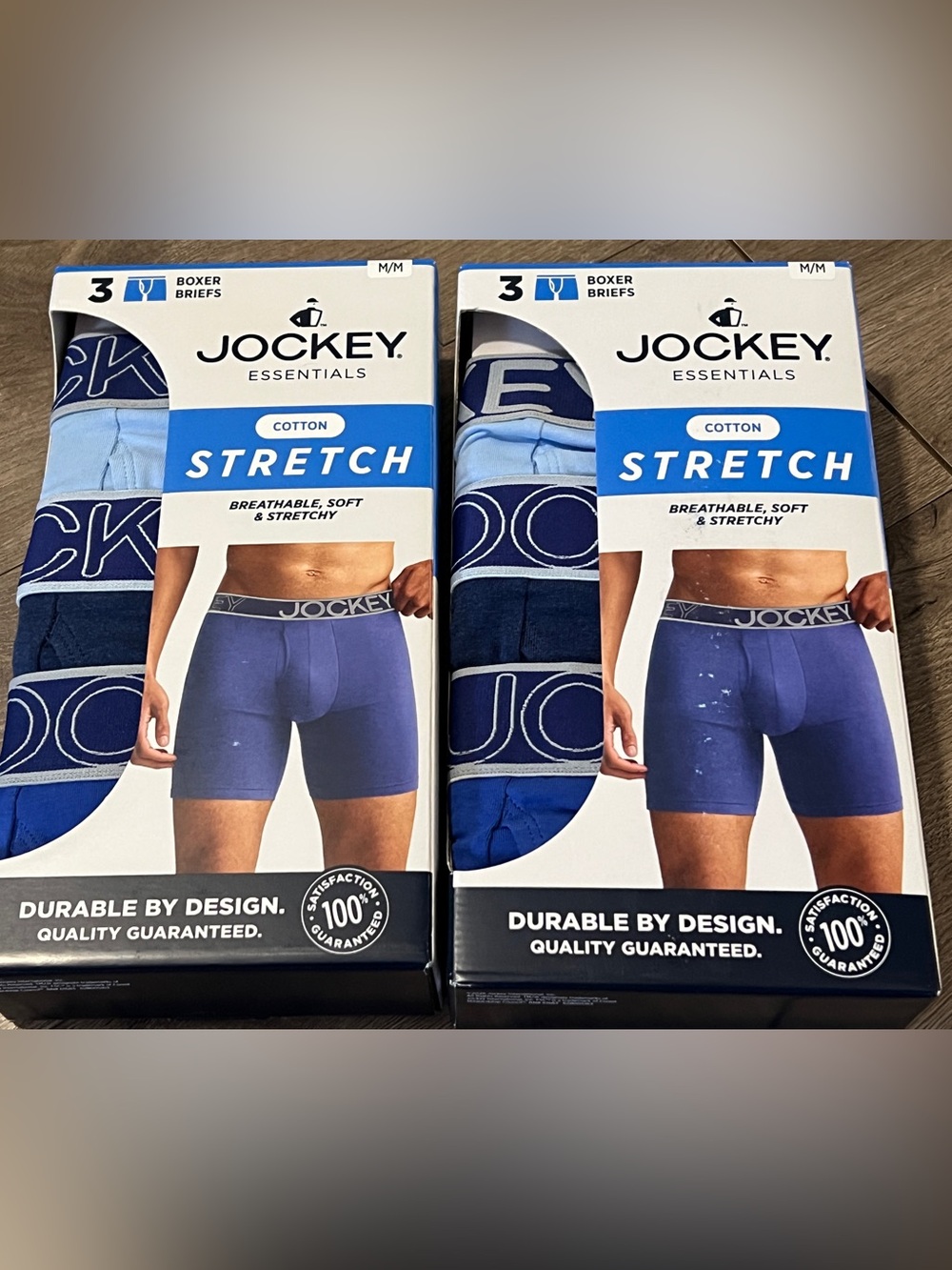 Jockey 6 Pairs Cotton Stretch Boxer Briefs Size Medium New